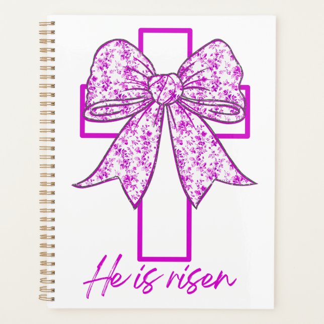 Agenda Ele É Risen Páscoa Floral Arco (Frente)