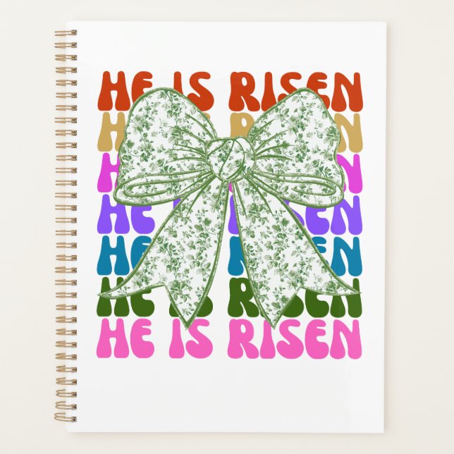 Agenda Ele É Risen Páscoa Floral Arco (Frente)