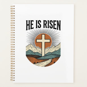 Agenda Ele Ressuscitou Cruz Nascer do Sol Camiseta Páscoa