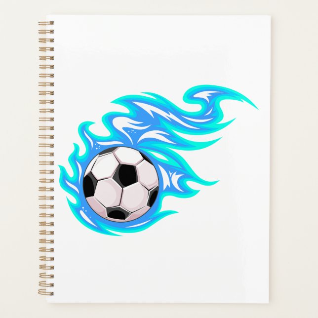 Agenda Electric Blue Flaming Soccer Ball Sports (Frente)