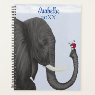 Agenda Elefante Adorável e Ladybug Bonito