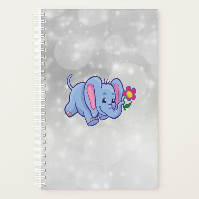 Agenda Elefante de banda desenhada (Frente)