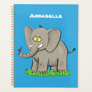Agenda Elefante engraçado e bonito com desenho animado de