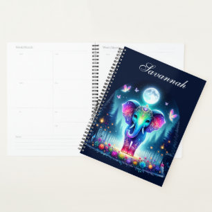 Agenda Elefante Holográfico Neon Colorful