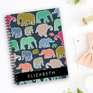 Agenda Elefantes Coloridos, Padrão Elefante, Seu Nome