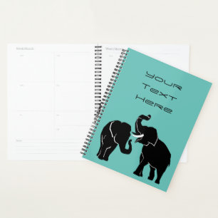 Agenda Elefantes - Personalizável - Adicionar seu texto 