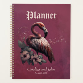 Agenda elegância tropical, o flamingo na luz.