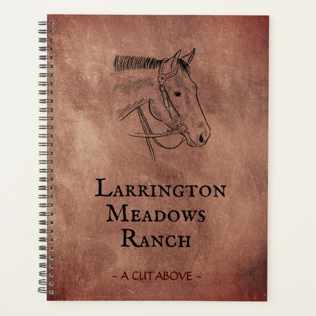 Agenda Elegant Horse Ranch Business Personalized (Frente)