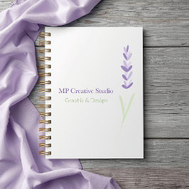 Agenda Elegant Lavender Sprig Botanical Design