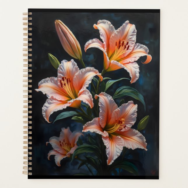 Agenda Elegant Lily Flower Art – Premium Prints & Unique  (Frente)