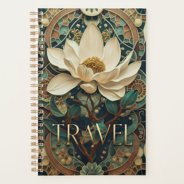 Agenda Elegant Lotus Flower Journal  (Frente)