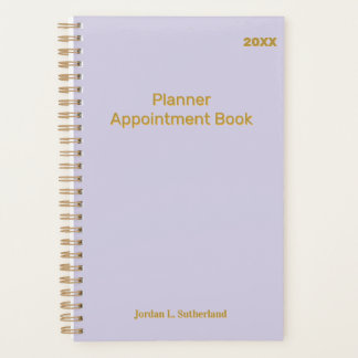Agenda Elegant Minimalist Personalized Logo Pale Purple 