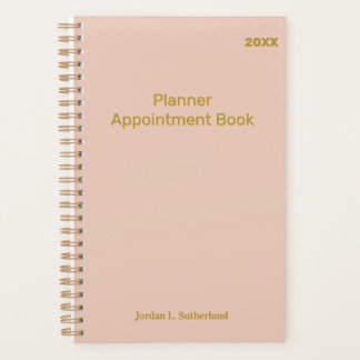 Agenda Elegant Minimalist Personalized Logo Pink