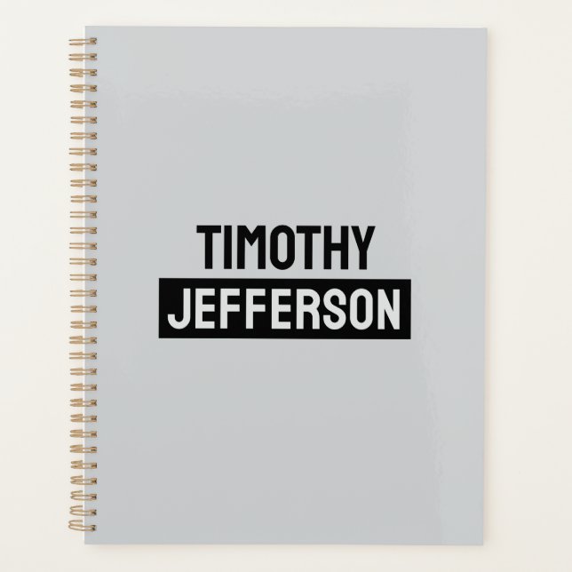 Agenda Elegant Modern Minimalist Own Name (Frente)