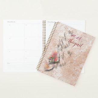 Agenda Elegant Nature Embossed spiral planner 
