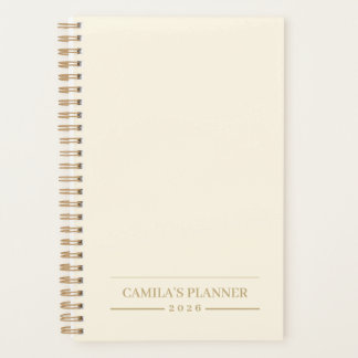 Agenda Elegant Personalized Design | Minimalist Ivory