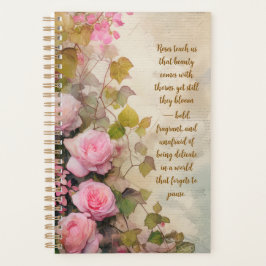 Agenda Elegant Roses Floral Planner – Romantic Botanical 