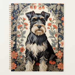 Agenda Elegant Schnauzer William Morris Inspired Floral