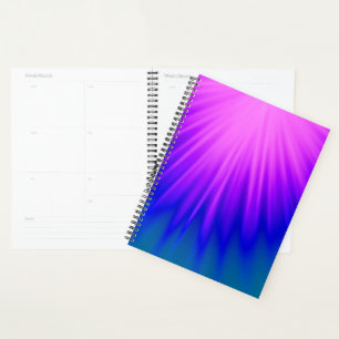 Agenda Elegante Abstrato azul e rosa