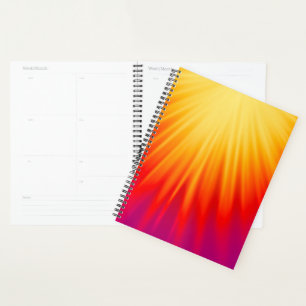 Agenda Elegante amarelo e Abstrato vermelho