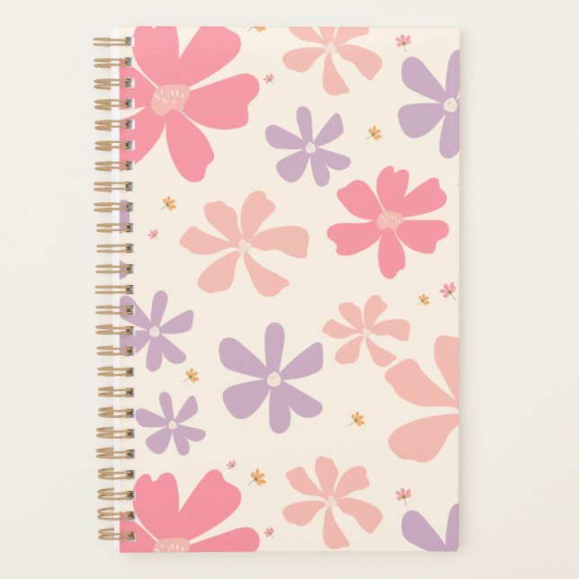 Agenda Elegante Arte Botânica Impressão Floral para o Amo (Frente)