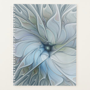 Agenda Elegante Beleza Arte Fractal Abstrata Moderna Flor
