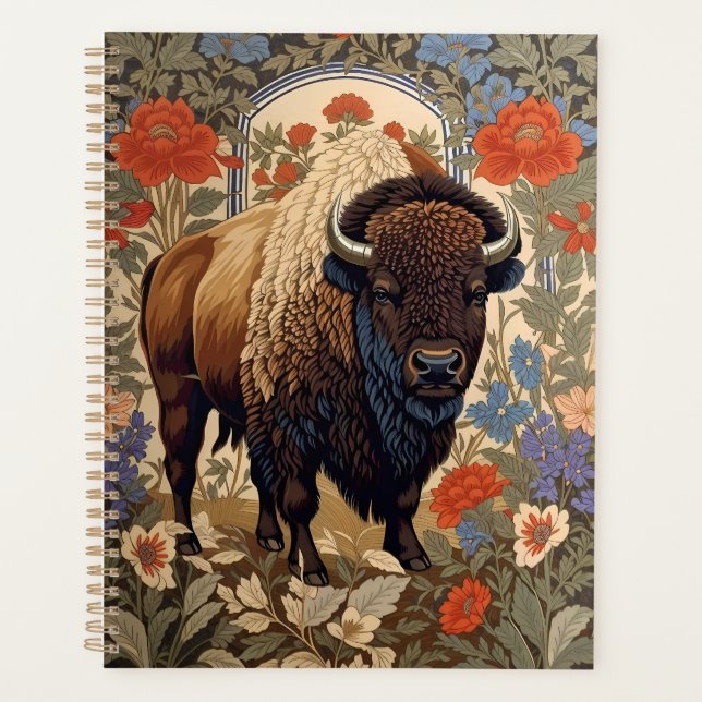 Agenda Elegante Bison William Morris Inspirou (Frente)