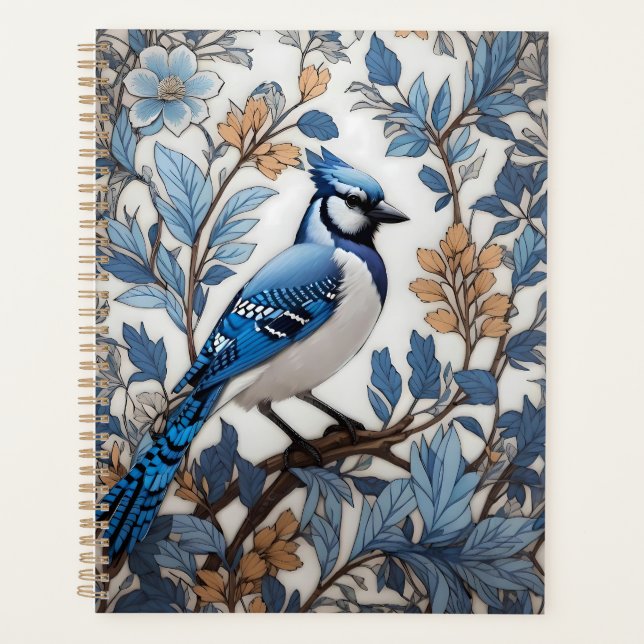 Agenda Elegante Blue Jay William Morris Inspirou (Frente)