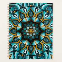 Elegante Blue Mandala | Sacred Geometry Boho | Zen