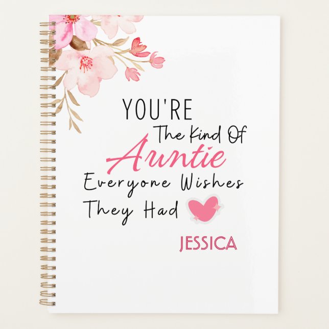 Agenda Elegante Blush Floral Personalizado Dom (Frente)