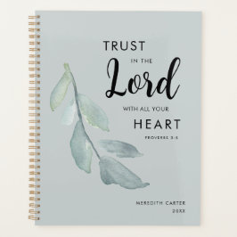 Agenda Elegante Botânico Sage Green Christian