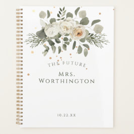 Agenda Elegante Buquê Floral O Futuro Sra. Wedding