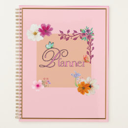 Agenda Elegante Cor-de-rosa inatualizado mensalmente