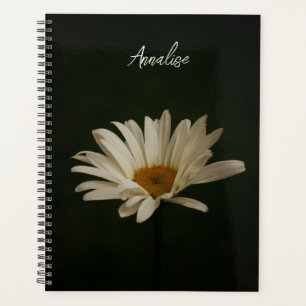 Agenda Elegante Daisy Floral Foto Personalizada