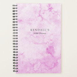 Agenda Elegante de Aquarela Rosa