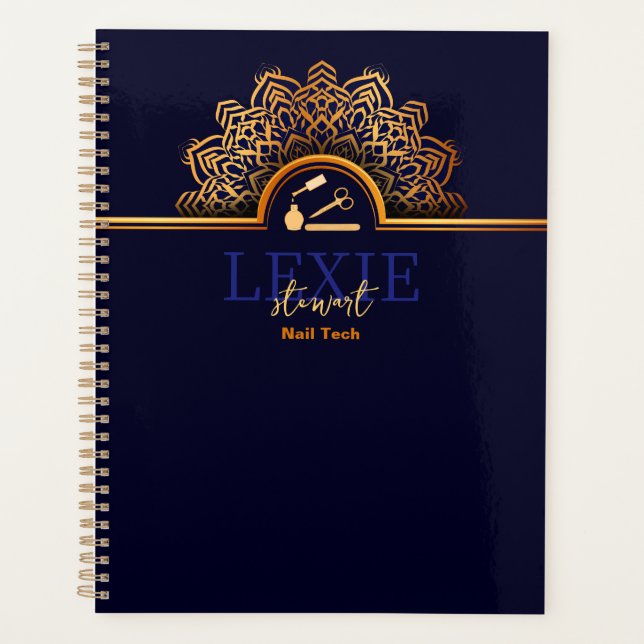 Agenda Elegante e Classy Nail Tech (Frente)