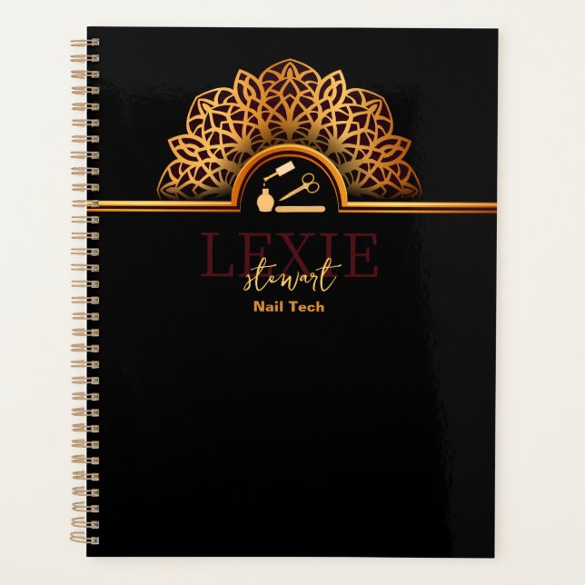 Agenda Elegante e Classy Nail Tech (Frente)