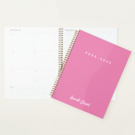 Agenda Elegante e Moderno Rosa Minimalista Feminino