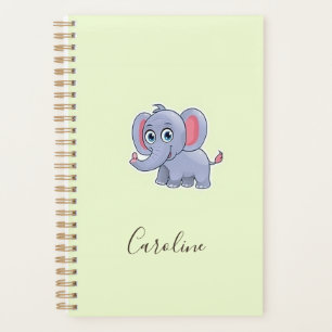 Agenda Elegante elefante cinza verde