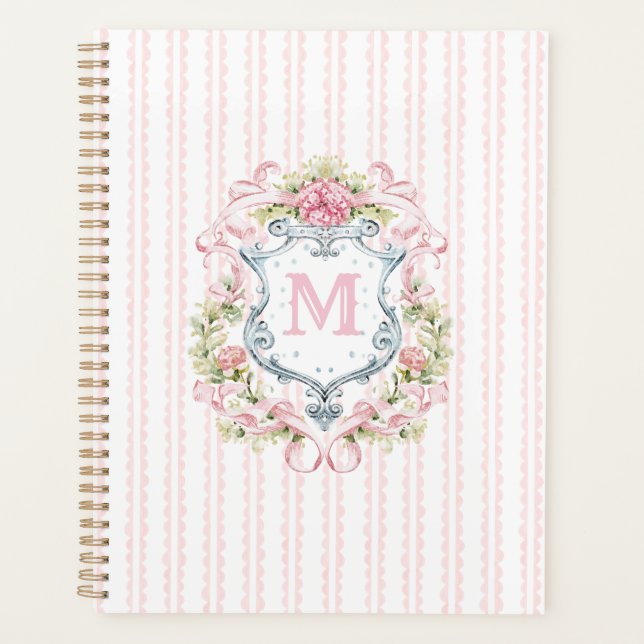 Agenda Elegante Floral Crest (Frente)