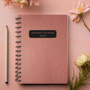 Agenda Elegante Girly Rosa cor-de-rosa Dourada Monograma