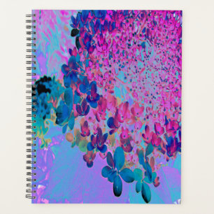 Agenda Elegante Hortênsia Limelight Azul Escuro e Magenta