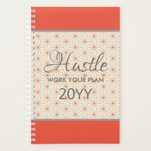 Agenda Elegante Hustle 2019 Orange Taupe Personalizado