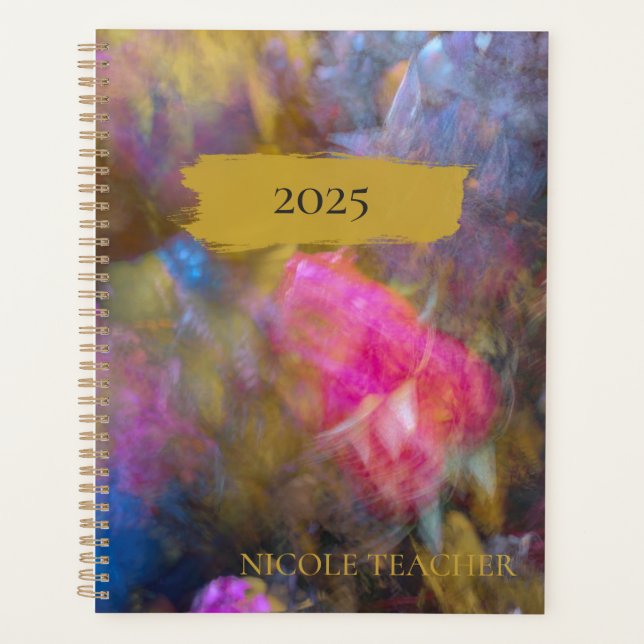Agenda Elegante Leaf Abstrato Art (Frente)