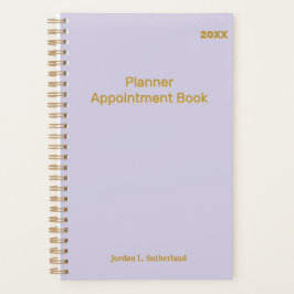 Agenda Elegante Logotipo Personalizado Minimalista Roxo P
