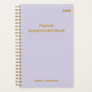 Agenda Elegante Logotipo Personalizado Minimalista Roxo P