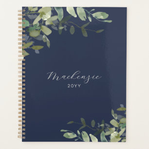 Agenda Elegante Marinho Minimalista Verde Azul