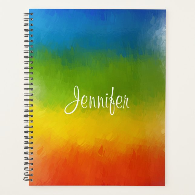 Agenda Elegante Moderno Modelo de Script Manuscrito (Frente)