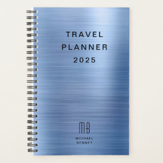 Agenda Elegante Monograma Viagem Falso Ouro