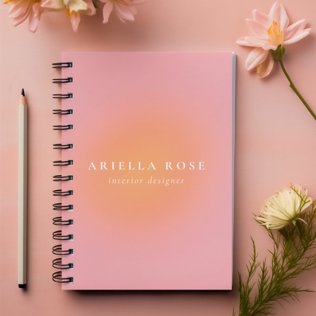 Agenda Elegante Ombre Blush Feminine Rosa (Criador carregado)